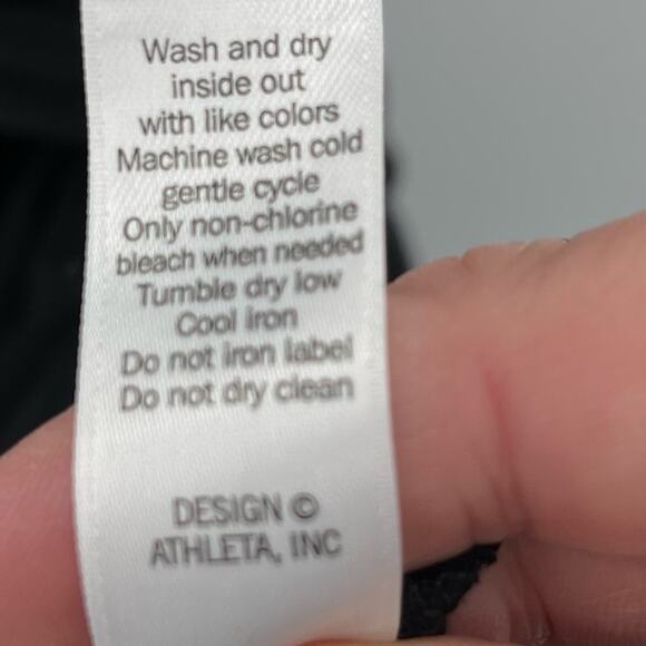 Athleta Activewear Flowy Windward Wrap Dress Black Balletcore Casual Size XS - Picture 8 of 8